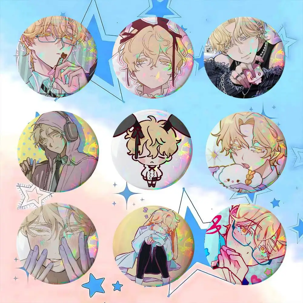 Anime A-lien Stage Luka Button New Brooches Soft Button Pin Funny Silly Gnarpy On A Skateboard Meme Badge Gamer Collection Gifts