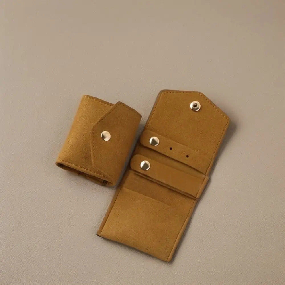 Nowe Śliczne Mini Torebki na Biżuterię Mikrofibra Skóra Prezenty Organizer na Kolczyki Pierścionki Zapinany na Zatrzask Naszyjnik Opakowanie Saszetka