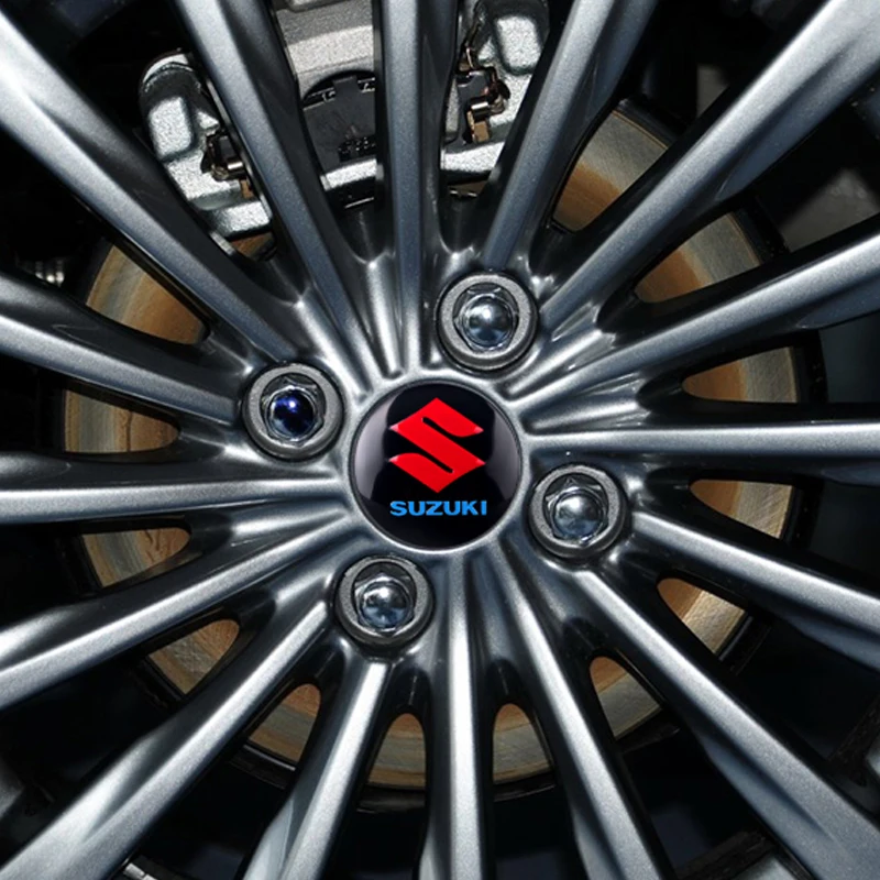 

4Pcs 56mm 3D Wheel Center Hub Cap Stickers Logo Emblem for Suzuki Alto AX100 Liana GSXR 600 750 Celerio Car Accessories