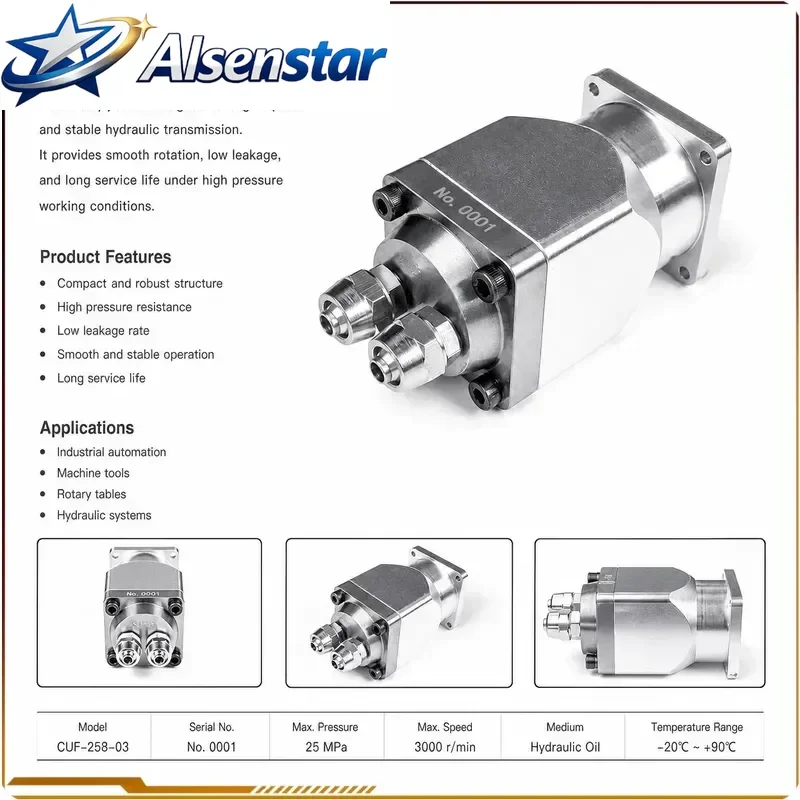 Precision Metal High Flow Hydraulic Pump High Pressure Plunger Oil Pump Aviation Aluminum Alloy 4020 Motor for Industrial Use