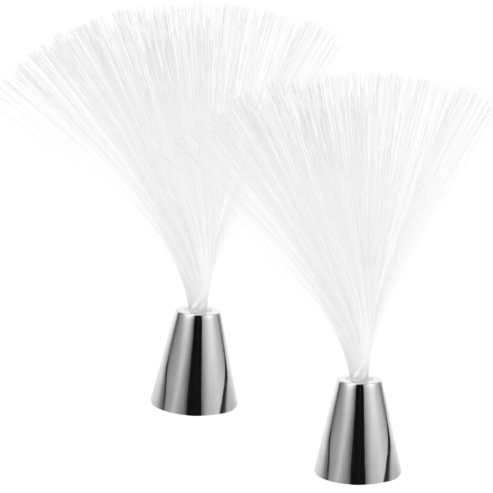 2 pçs colorido led lâmpada de fibra óptica operado luz decorativa de poupança de energia para o quarto festa casamento uso do feriado