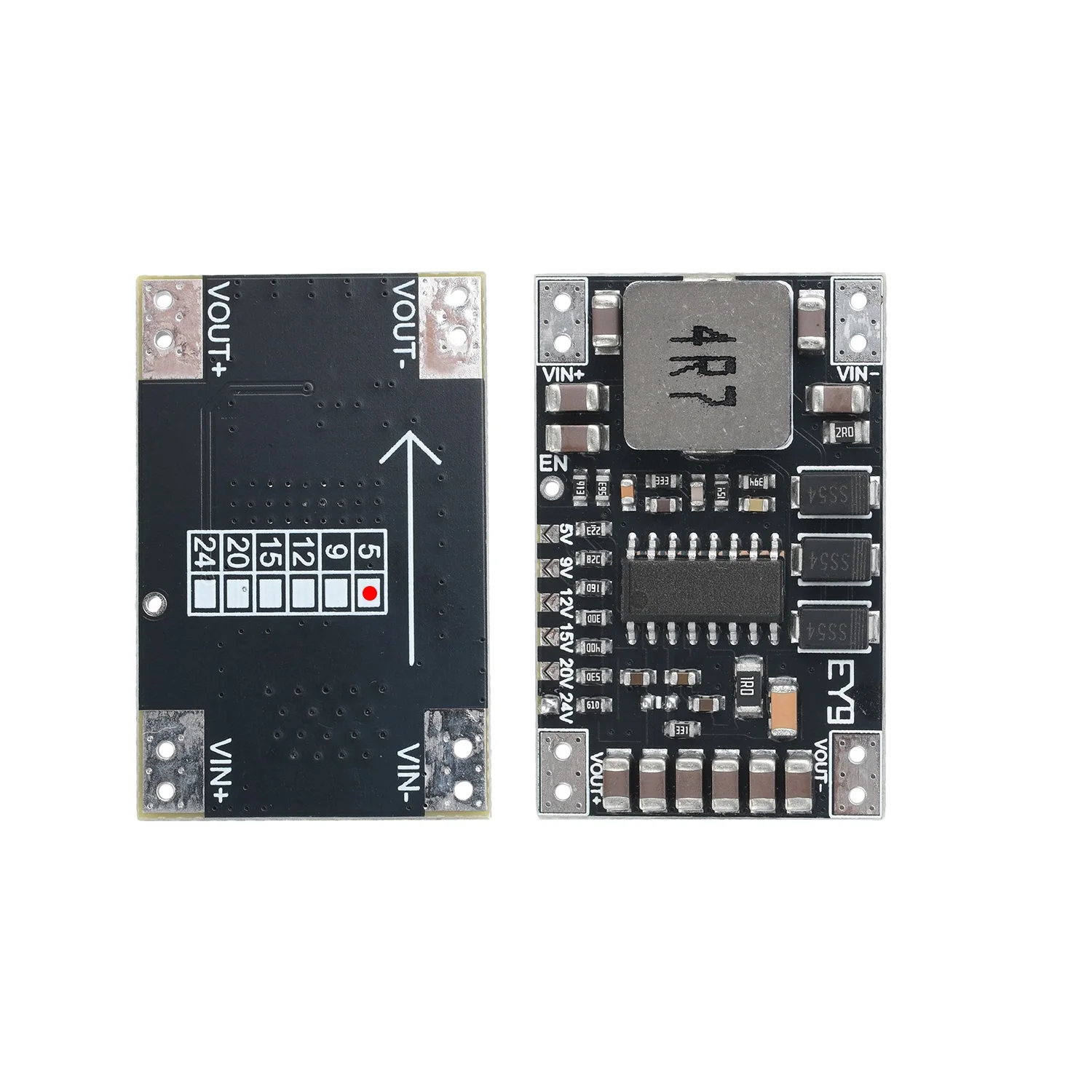 

DC-DC Boost Module 5-15V to 5V/9V/12V/24V Step Up Power Module 5A Lithium Battery High Power Boost Module Multiple Protection
