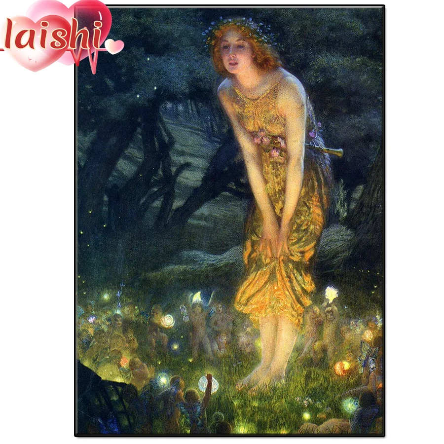 Full Square drill Diamond Painting Perfect retro home decoration and great gift for those who believe in a Pixie Dust of fairies