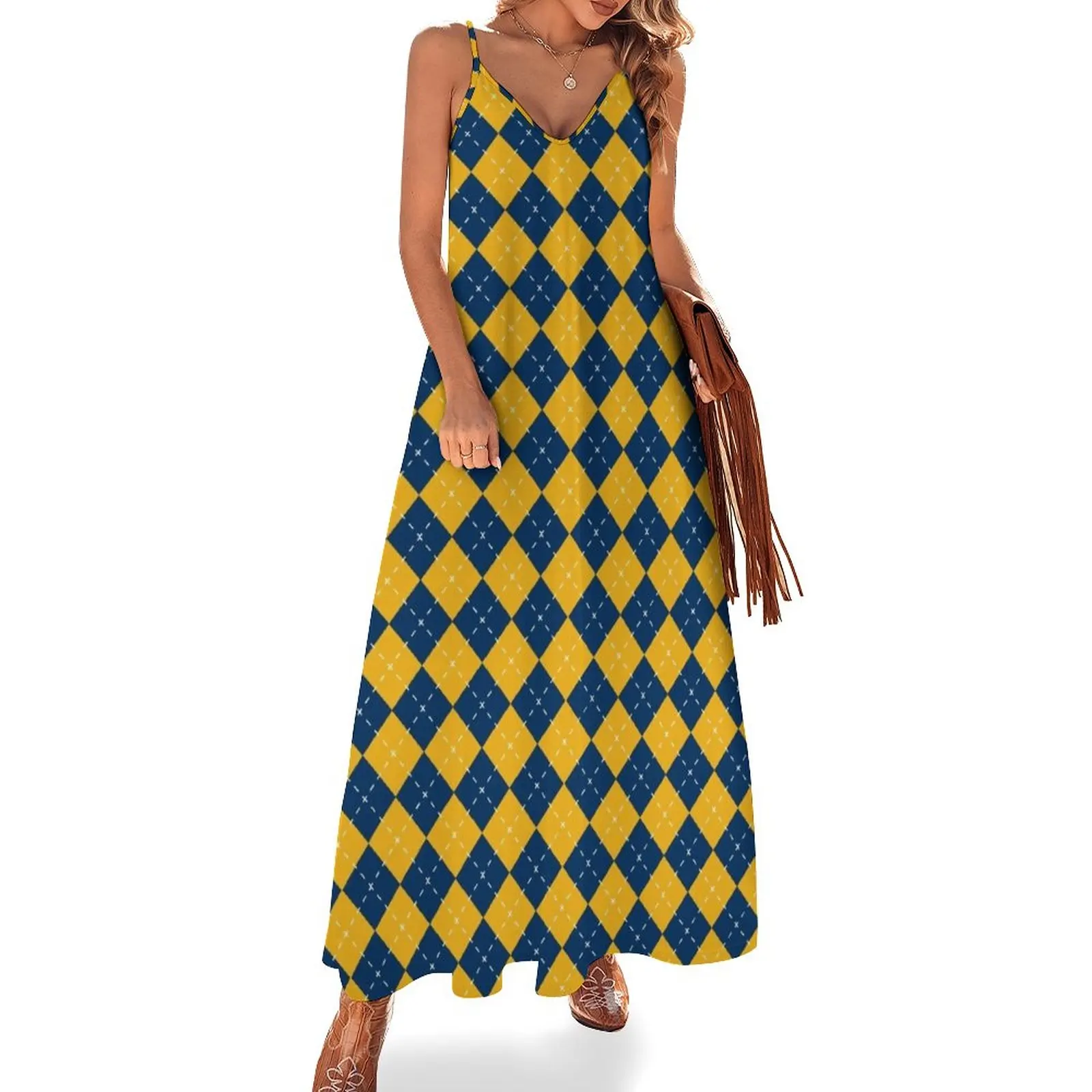 

Morgantown - Argyle Sleeveless Dress clothes women dresses Prom gown