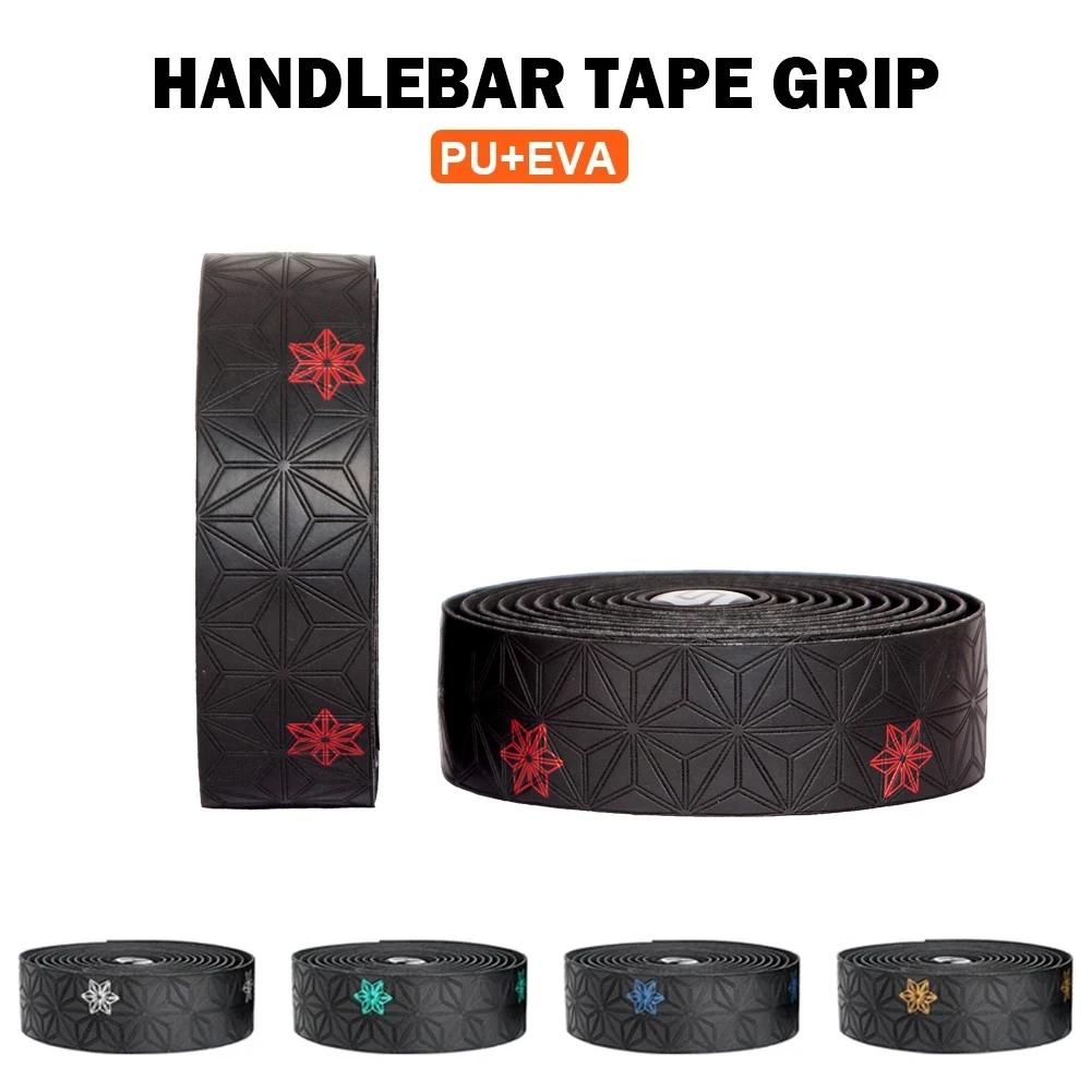 Road Bike Handlebar Tape Two-Colors Chrysanthemum Pattern Handlebar Tapes Non-slip and breathable Bar Tape Handlebar Accessories