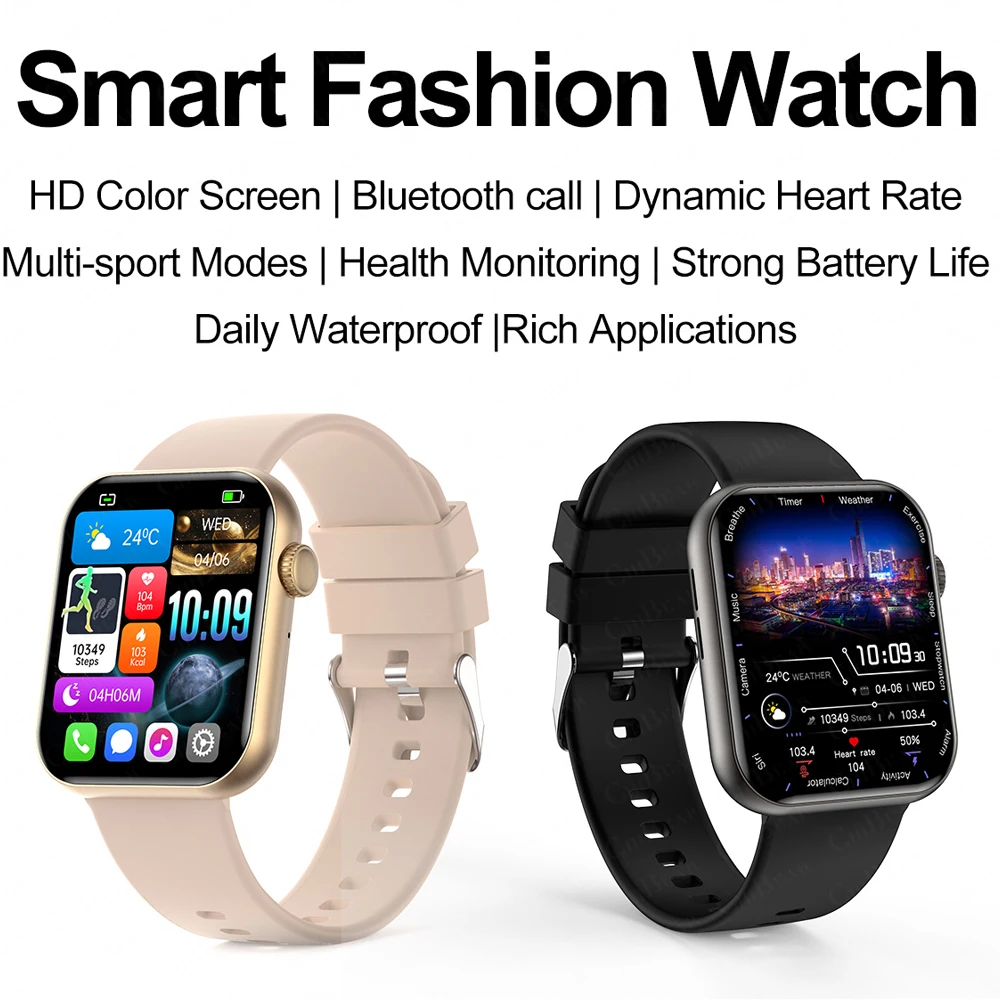 2025 New  Smart Watch 1.90-inch Full Touch Multi-Sport Mode Bluetooth Call Health Monitor Waterproof Smartwatch For Android iOS