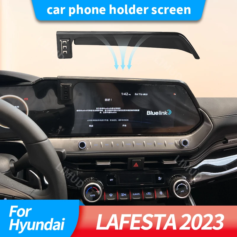 

Автомобильный держатель телефона для Hyundai LAFESTA 2023, портативный дизайн, делает автомойку и обслуживание, легко снимается.