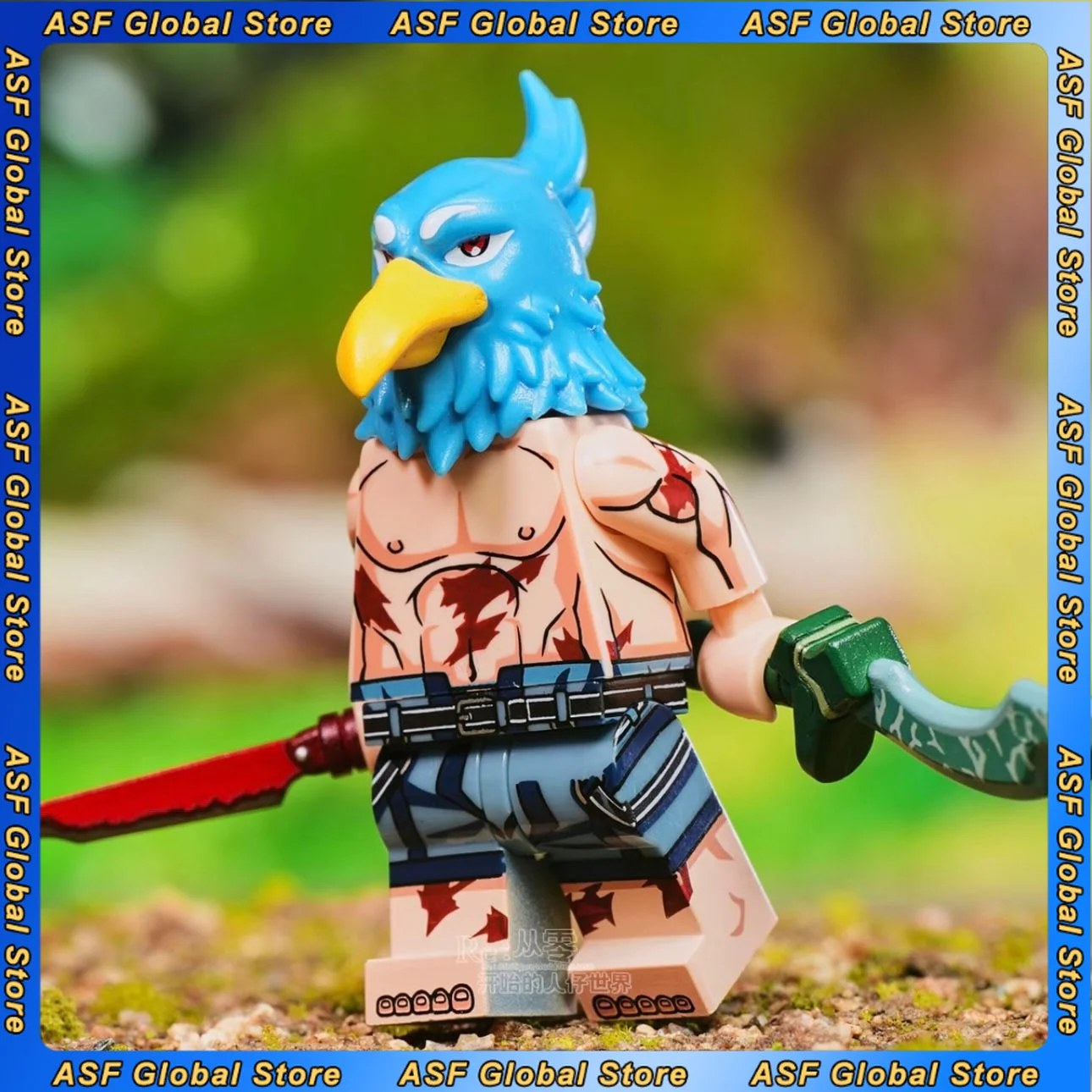 Аниме-фигурка Shangri La Frontier Sunraku Blue Bird Head Man, сборная модель, конструктор, игрушка-головоломка, подарок на день рождения