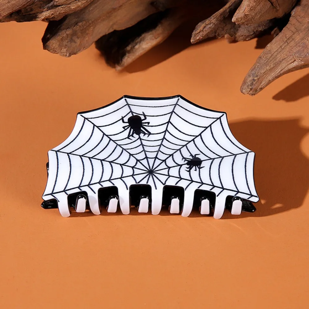 Acrylic Halloween Hairpin Funny Hairpin Ins Spider Web Ponytail Clip Exaggerates Vintage Whale Shark Clip