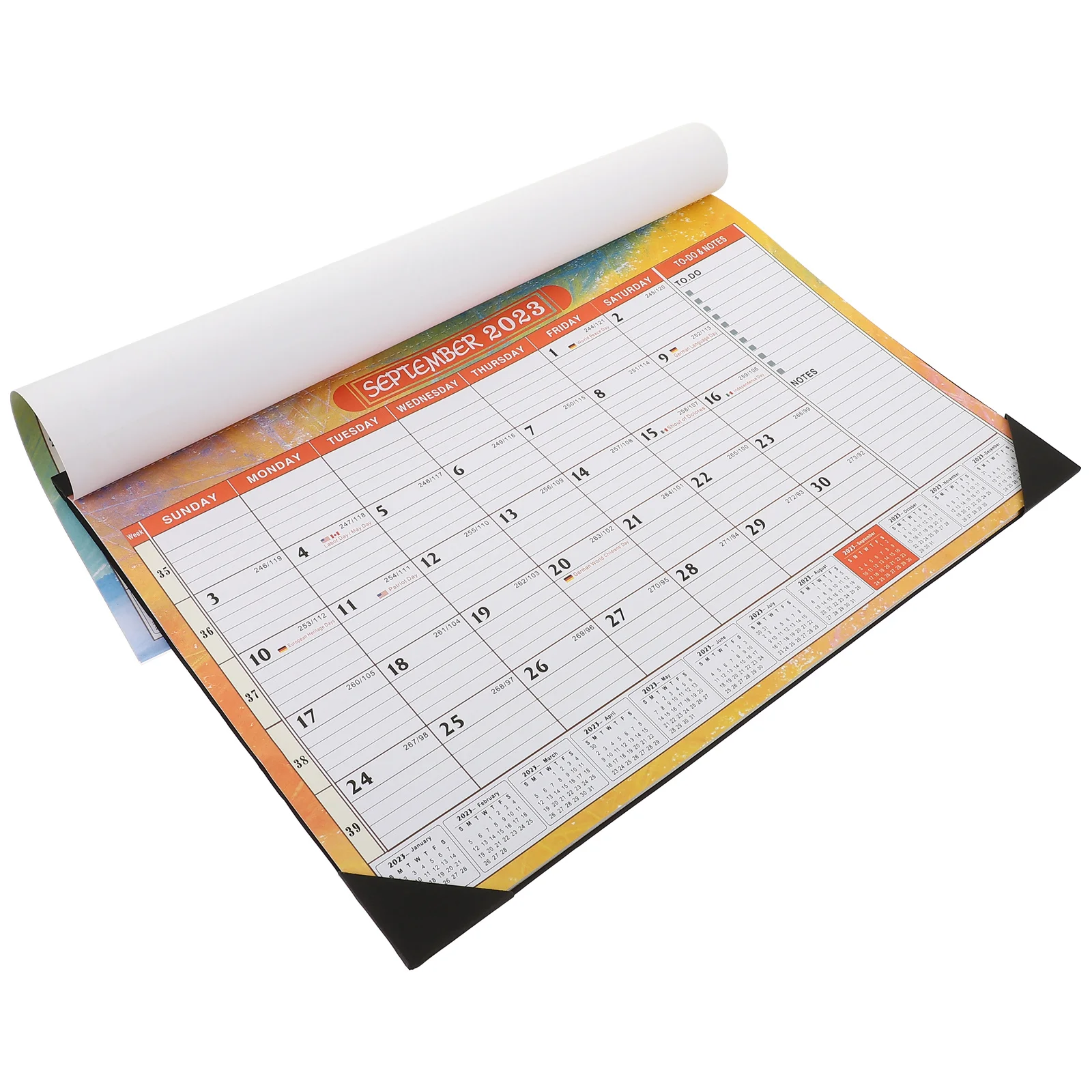 

English Wall 2023 Thick Paper Simple Design Clear Office Classroom Household Monthly Calendar Multi-Function Desk