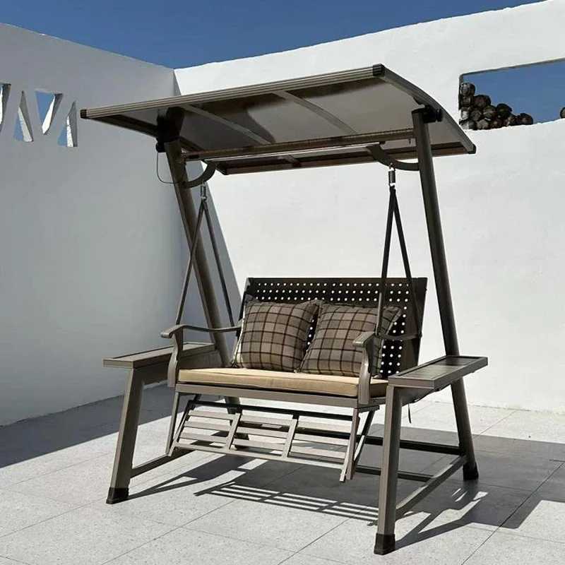 

Modern Outdoor Aluminum Swing Chair Hanging Rocking Furniture Balcony Courtyard Park