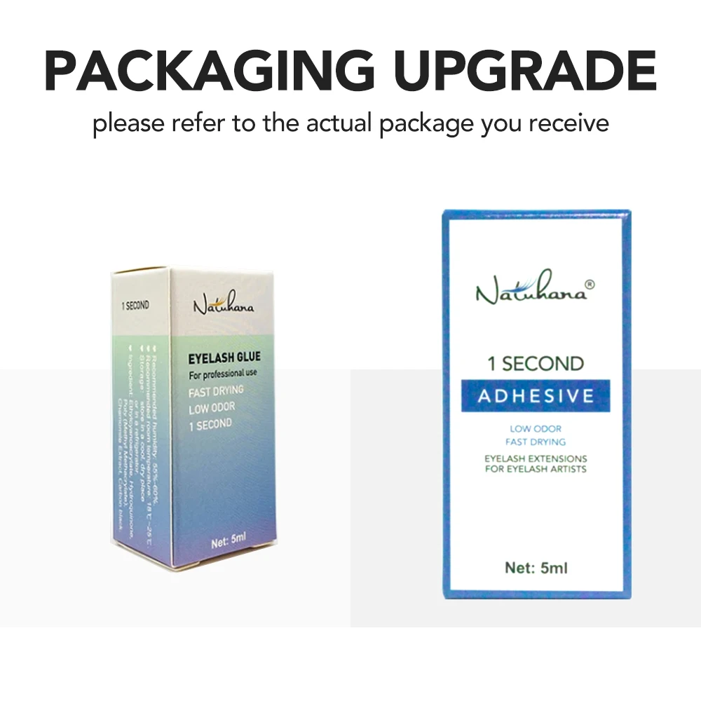 NATUHANA كاذبة رمش الغراء مقاوم للماء العين لاش أدوات التجميل الرموش الصناعية لاصق واضح أبيض داكن-أسود أدوات ماكياج