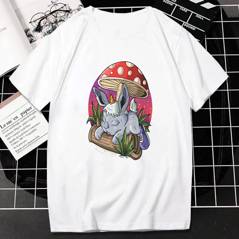 Camiseta de páscoa kawaii coelho impressão de manga curta topos moda casual feminino camiseta páscoa basekt ovos camisetas de grandes dimensões ropa mujer