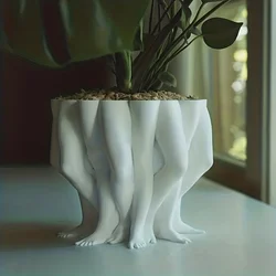 Multi Legs Polymer Suculent Planter, Decoração Home Única, Vaso abstrato, Plantador interior