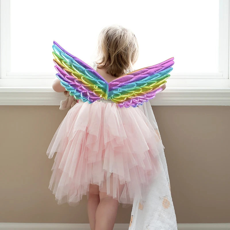 Unicorn Wings For Girls Princess Costume Accessories Unicorn Cosplay Wings Hairband For Kids Unicorn Theme Birthday Party Decor