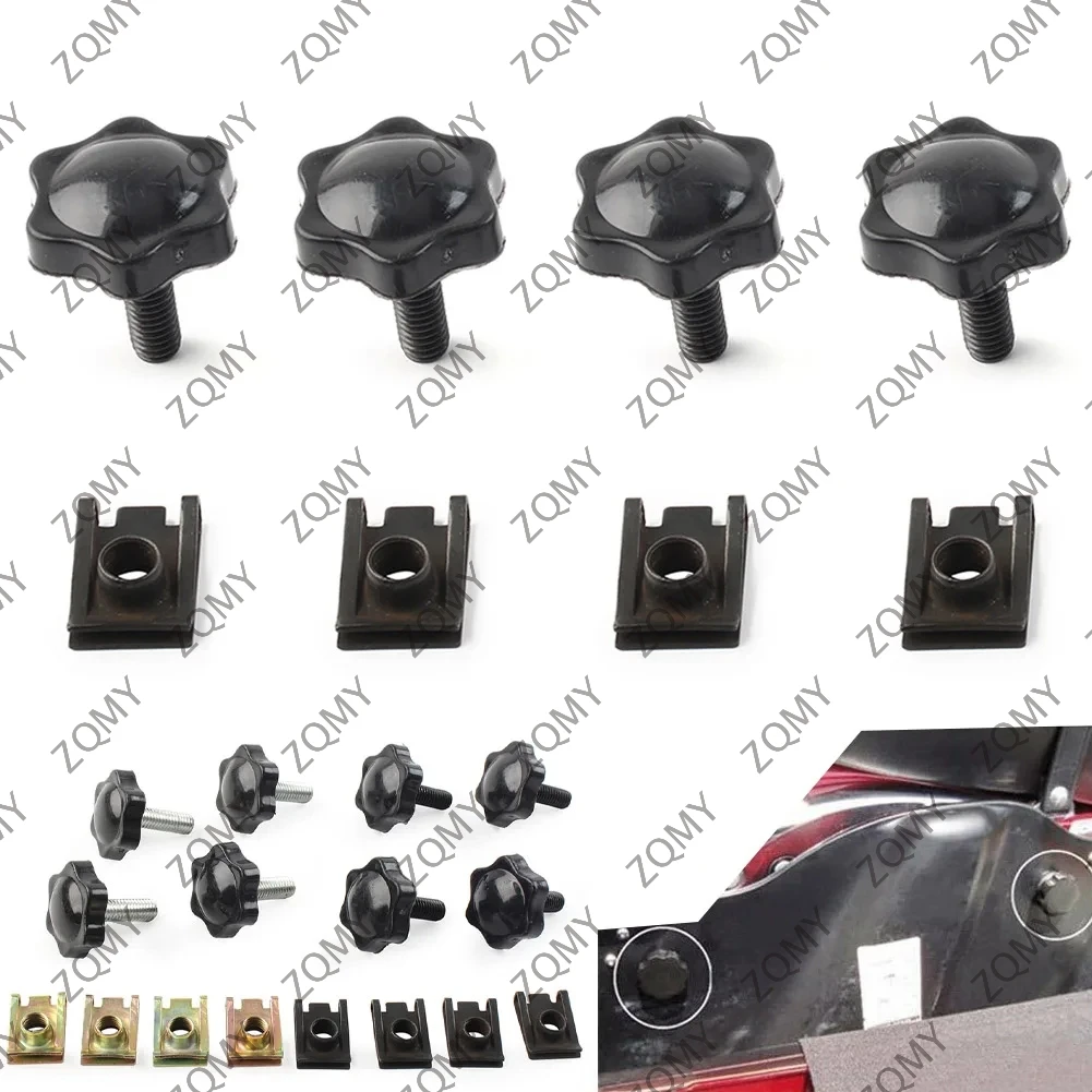 4X Motorcycle Saddlebag Lock Mounting Theft Deterrent Bolt Screw For 1993-2022 Harley Touring FLHT FLHTCU Road King Street Glide