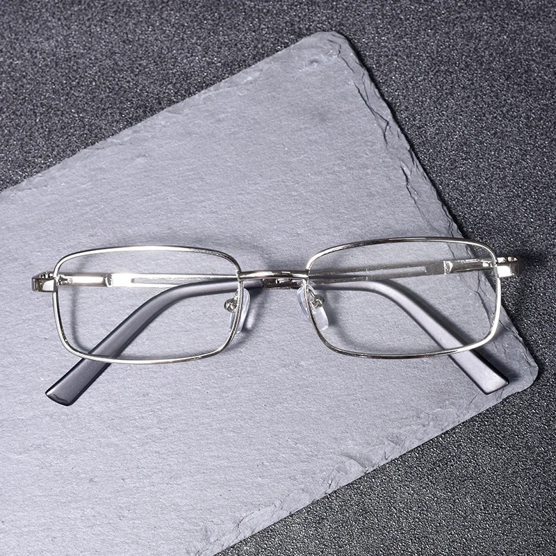 Klassische Lesebrille Metall Rahmen Männer Anti Blau Licht Business Presbyopie Brille Optische Brillen Vision Care +75 + 100 + 150