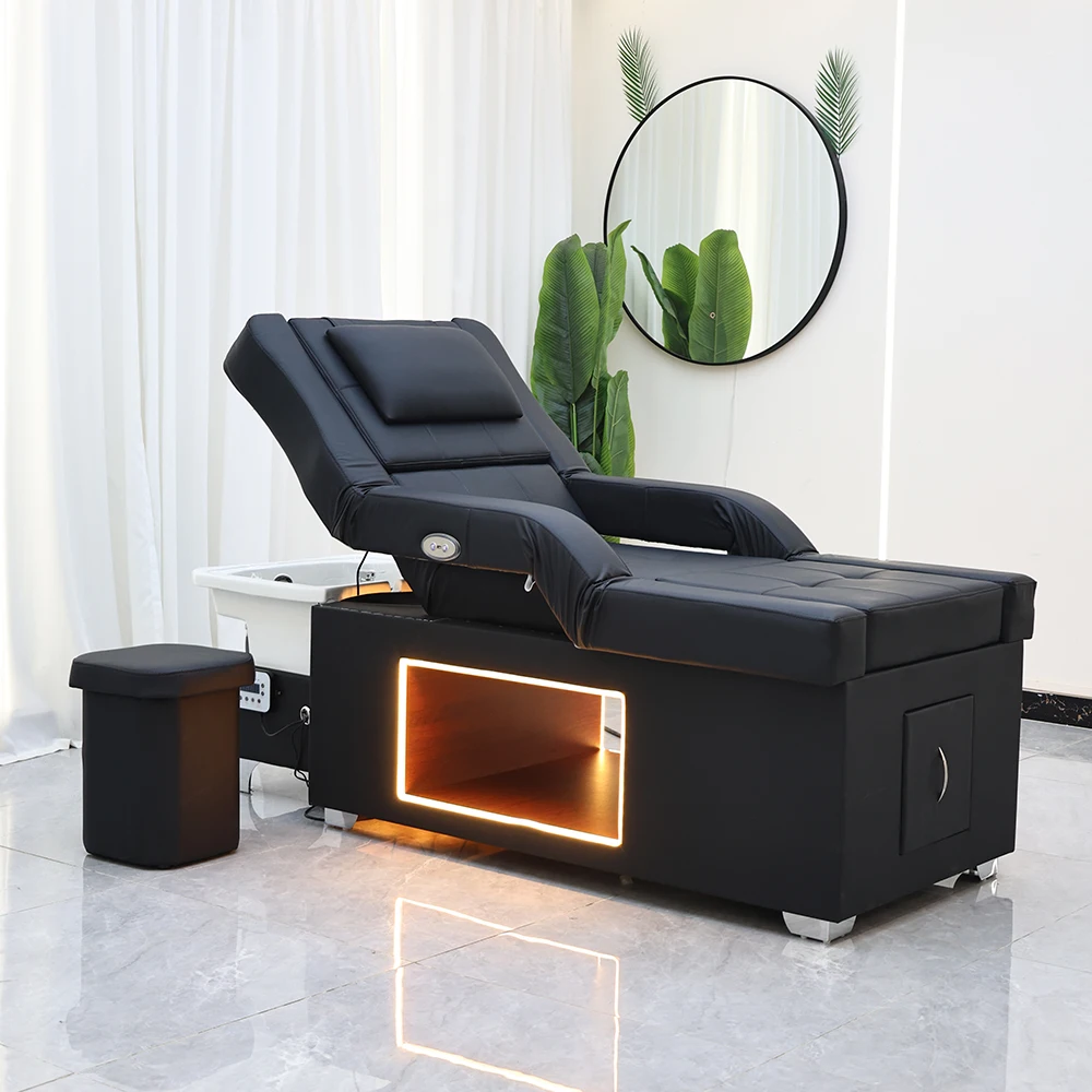 Head SPA Massage Bed,  Hair Salon Shampoo Beds with Water Circulation and Fumigation, Massage Table, Ship from United States
