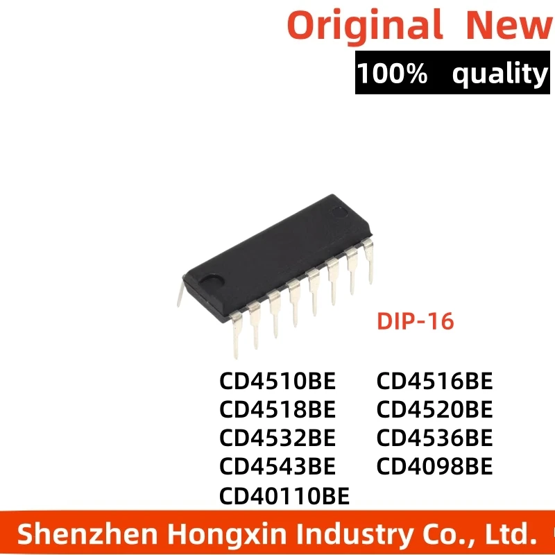 10pcs CD4518BE 4510 4516 4532 4520 4536 4543 4098 40110 Directly inserted DIP-16 decimal synchronous addition counter