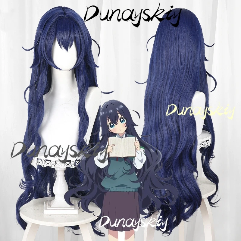Anime 100 Kanojo Yoshimoto Shizuka Parrucca Cosplay Blu Scuro Capelli Lunghi Donne Ragazze Giochi di ruolo Puntelli Coser Accessorio Parrucca Personalizzata