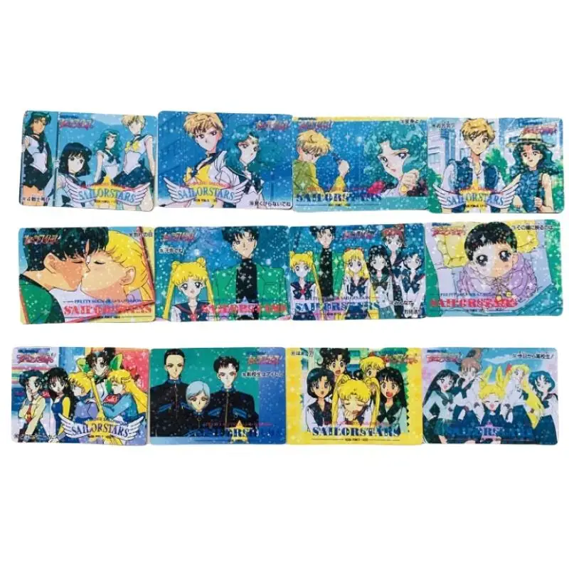 Sailor Moon flash Card Usagi Tsukino Mizuno Ami Kino Makoto Aino Minako DIY Action Toy Figures Anime Game Collection Gift friend