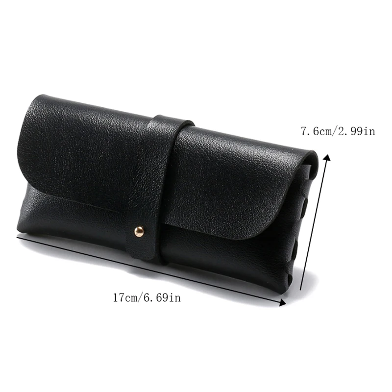 Retro Literary Simple Soft Portable Sunglasses Pouch Faux Leather Birthday Gifts Glasses Holder Reading Glasses Case PU Bag