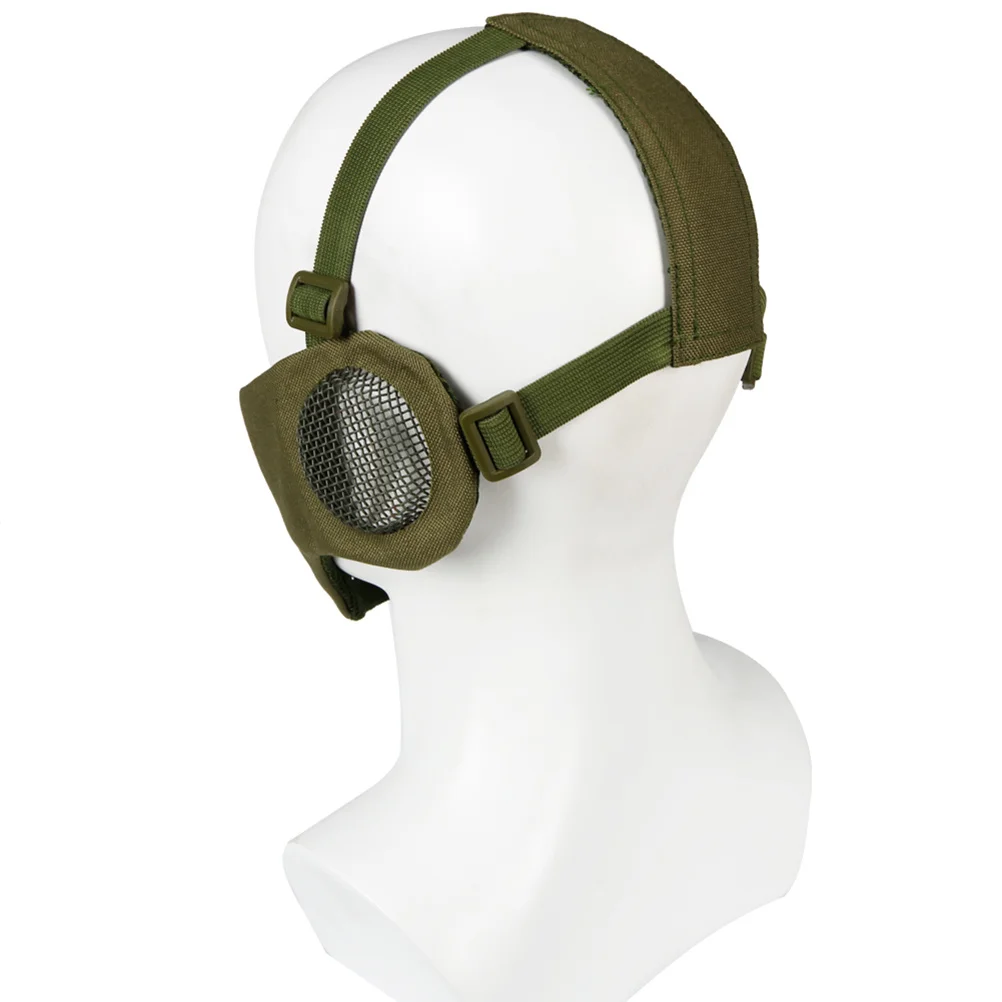 Foldable Half Low-Carbon Steel Mesh Comfortable Adjustable Protective Black Durable Nylon