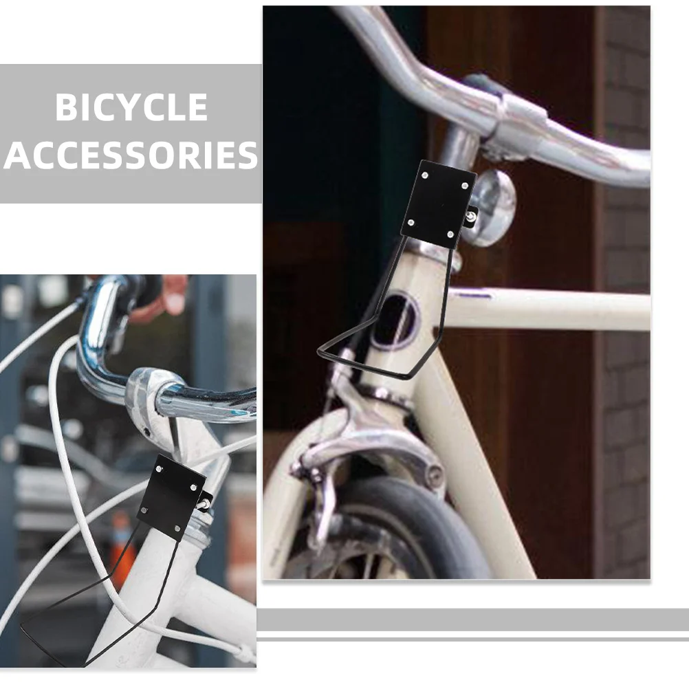 حامل معدني للدراجة الأمامية، إطار حديد قوي قابل للتعديل، حامل أمامي للدراجة، دعامة دعم لملحقات الدراجة