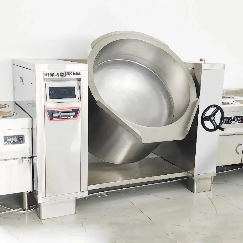 Commercial stainless steel tiltable swing induction soup  pot
