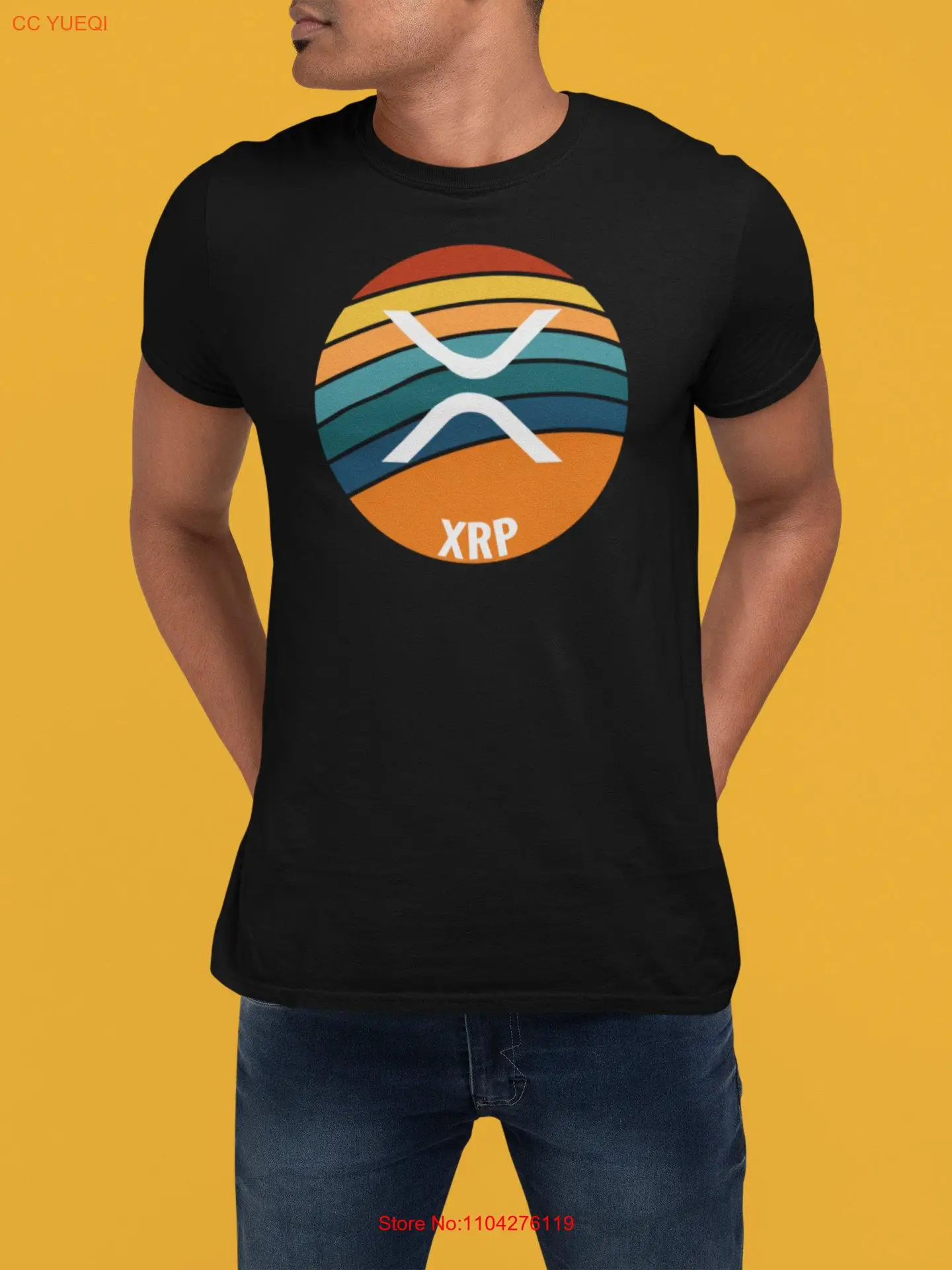 

Ripple XRP Oval SunseT T Shirt Crypto Cryptocurrency unisex tee long or short sleeves