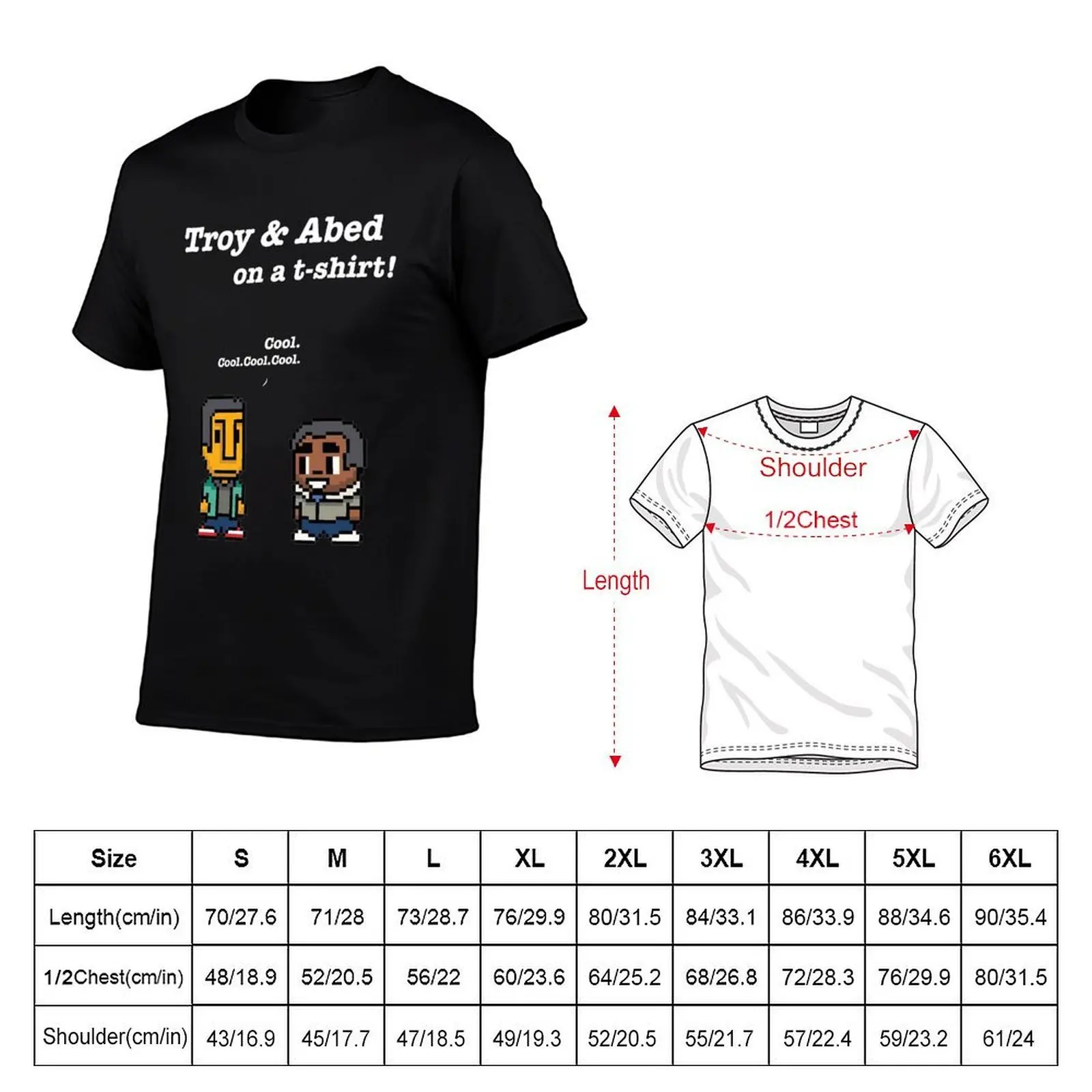Troy And Abed Poster Vintage T-Shirt t shirts for man graphic funny essential t shirt T-Shirt