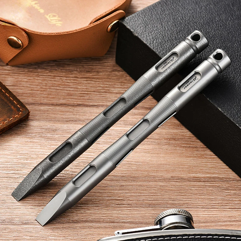 Portable Titanium Alloy Pry Bar, Multifunctional Outdoor Tool, Tactical Self-Defense Weapon, Broken Window Defense, Cool EDC