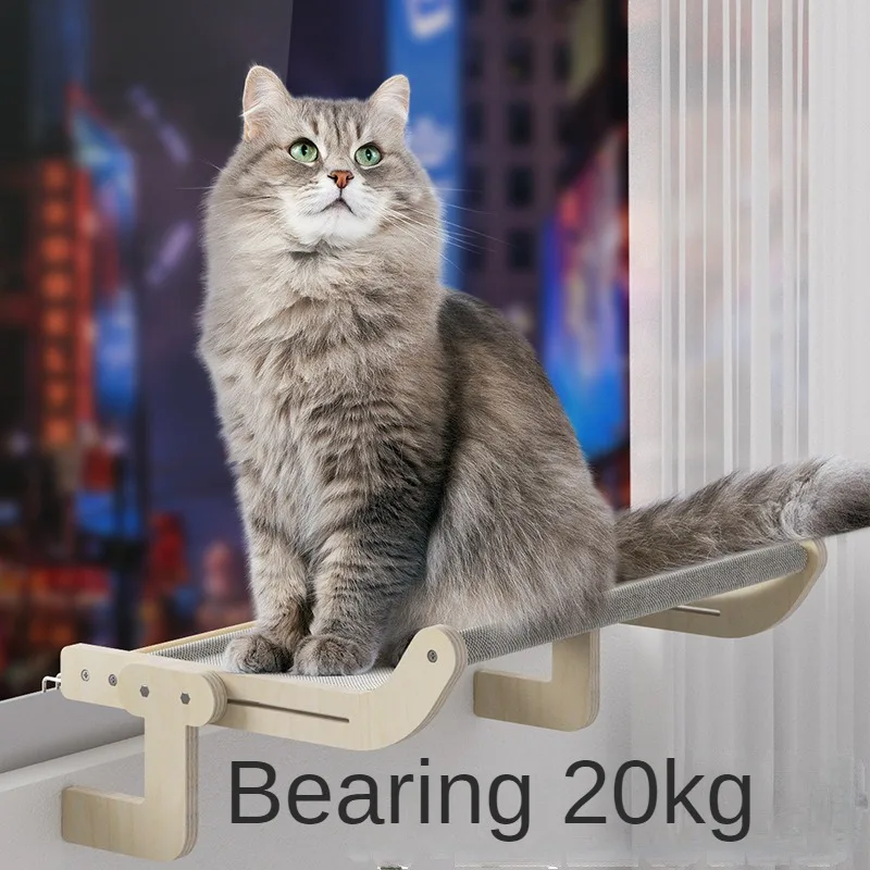 

Hanging Bed for Balcony Cat, Enlarged Climbing Frame, Window Hammock, Cat Litter, Load 40 Catties, Cloth Hanging Bed