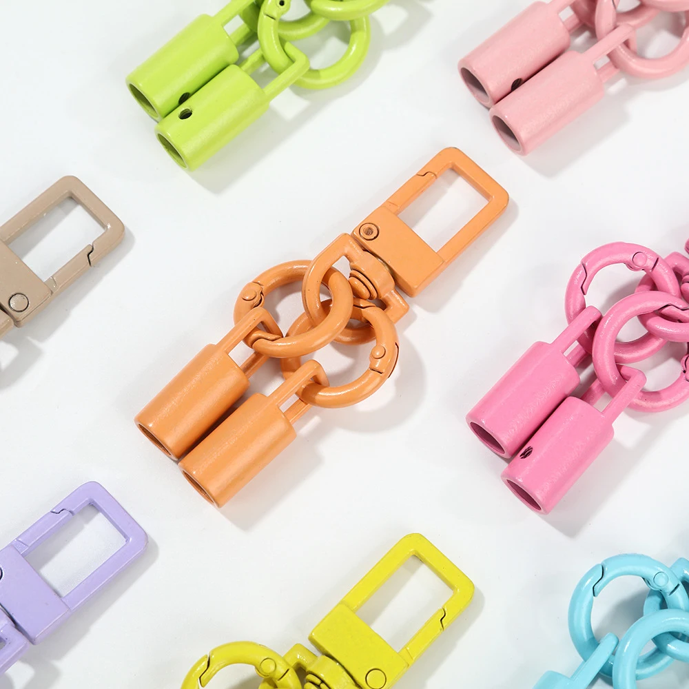 1 Set Metal Lobster Clasp Spring Ring Cord End Cap for DIY Handmade Key Chain Mobile Phone Strap Connector Hardware Findings