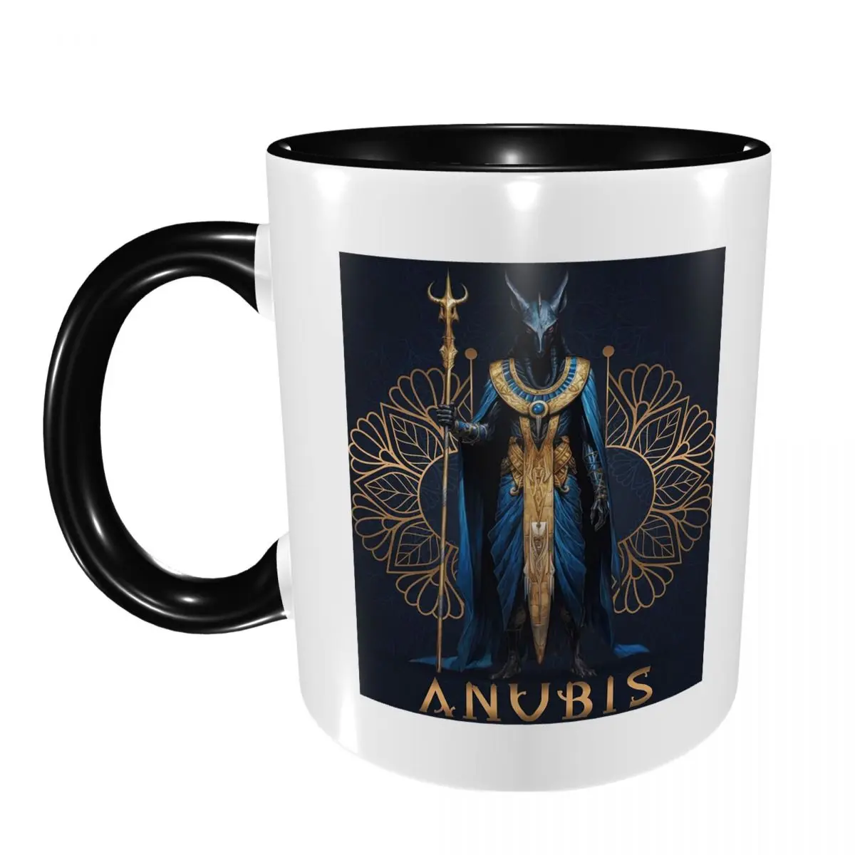 Anubis The Jackal-Headed God Of The Dead Egyptian God Mug Funny Ceramic Coffee Cups Tea Mugs Milk Cup Drinkware Gift for Friends