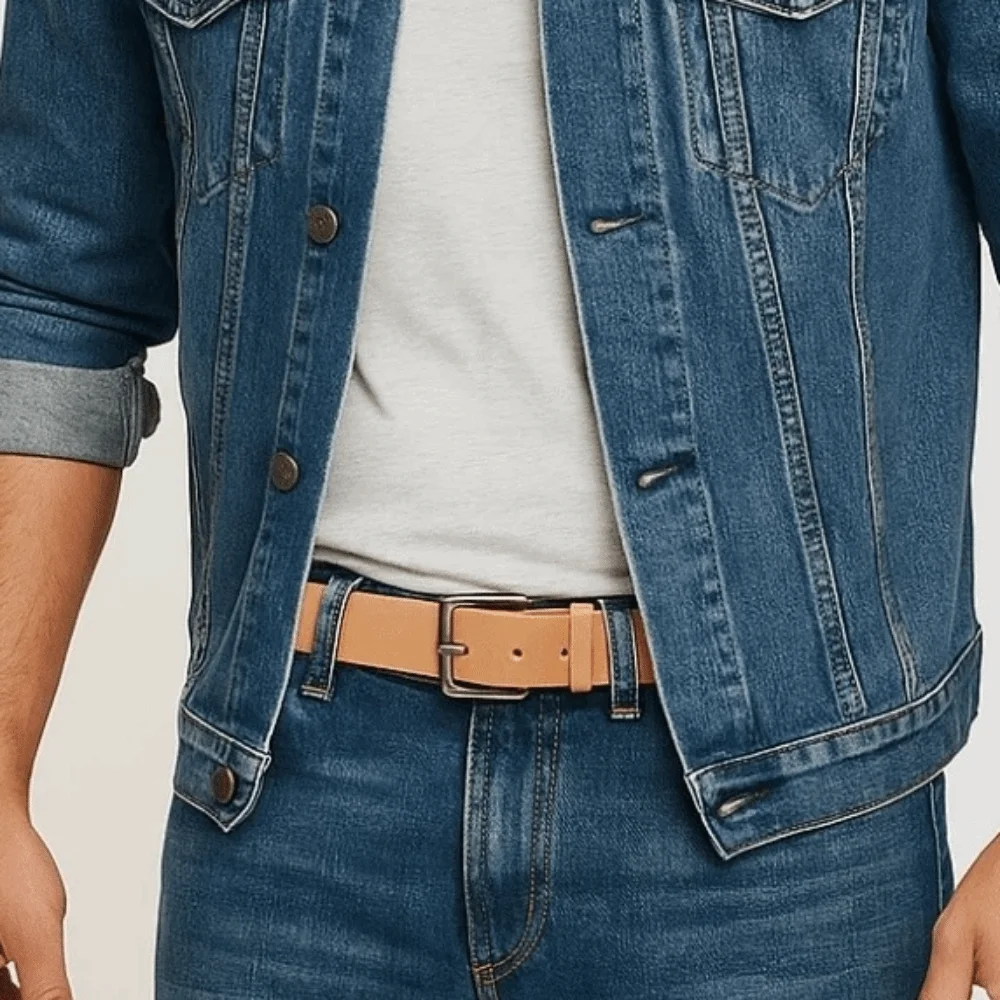 

Fashion Alloy Men Wide Belt Natural Cowhide Color Retro Genuine Leather Belt Detachable Texture Jeans Waistband Students