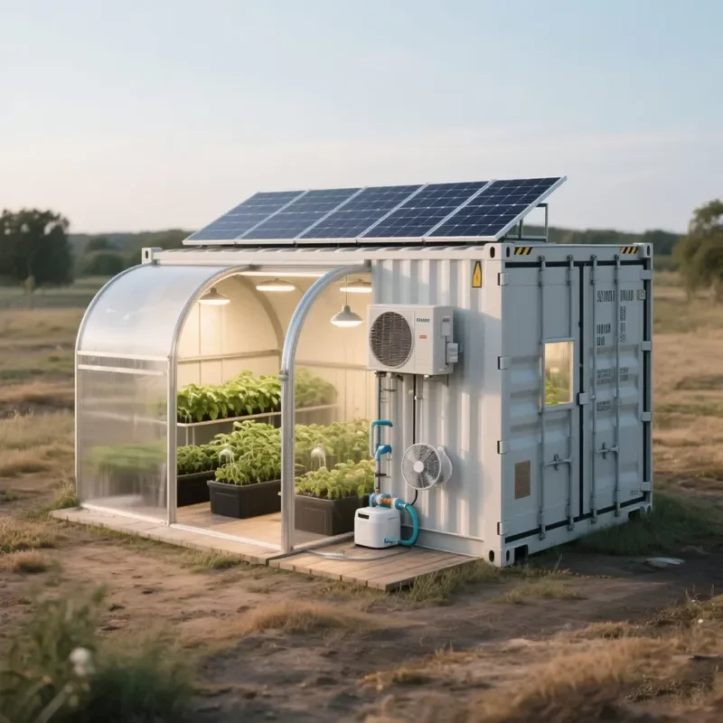 100% Custom Design Prefab Houses Solar Powered Growing Systems Greenhouse Storage Metal Customizable Growing Container House