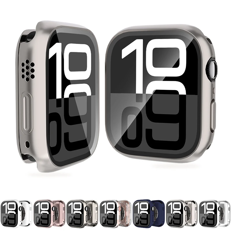 Hartes PC-Gehäuse für Apple Watch 44 mm 45 mm 40 mm 41 mm 42 mm 46 mm 360 °   All-Inclusive-Stoßstangenabdeckung für iwatch-Serie 10, 9, 8, 7, 6, 5, 4 se