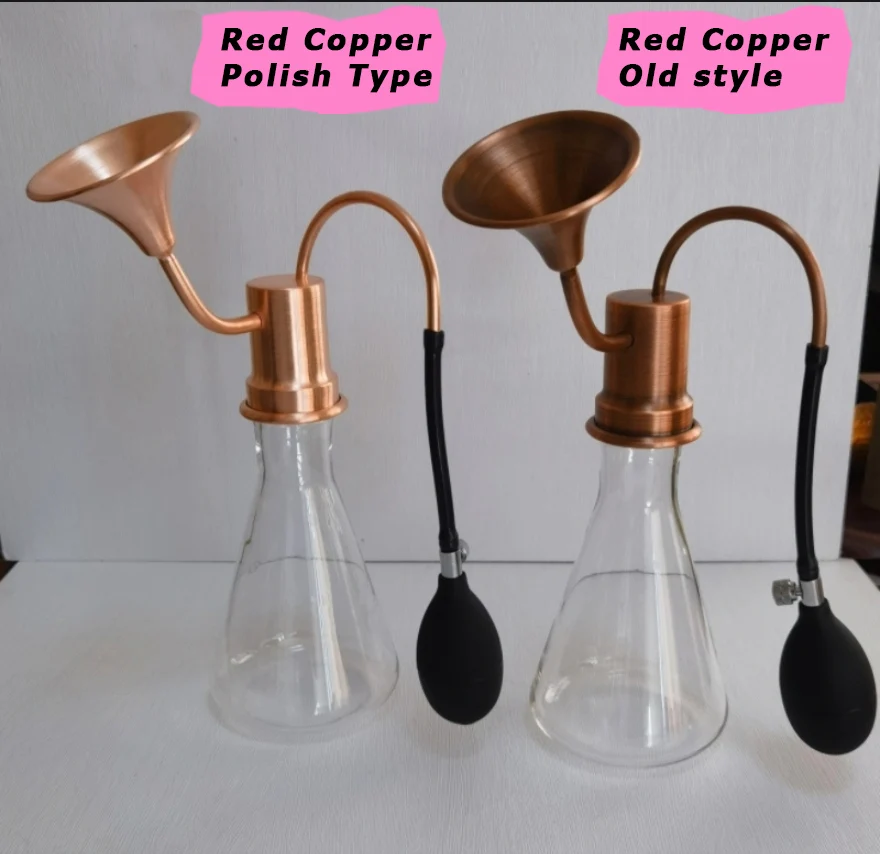 YANDER Red Copper Fragrance Smell Bottle Perfume Smell Brass Bottle Display Stand Spa Aroma Bottle Wine Tea Scent Release Bottle