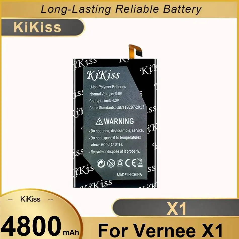 

Стабильная батарея емкостью 4800 мАч для экологически чистого мобильного телефона Vernee X1