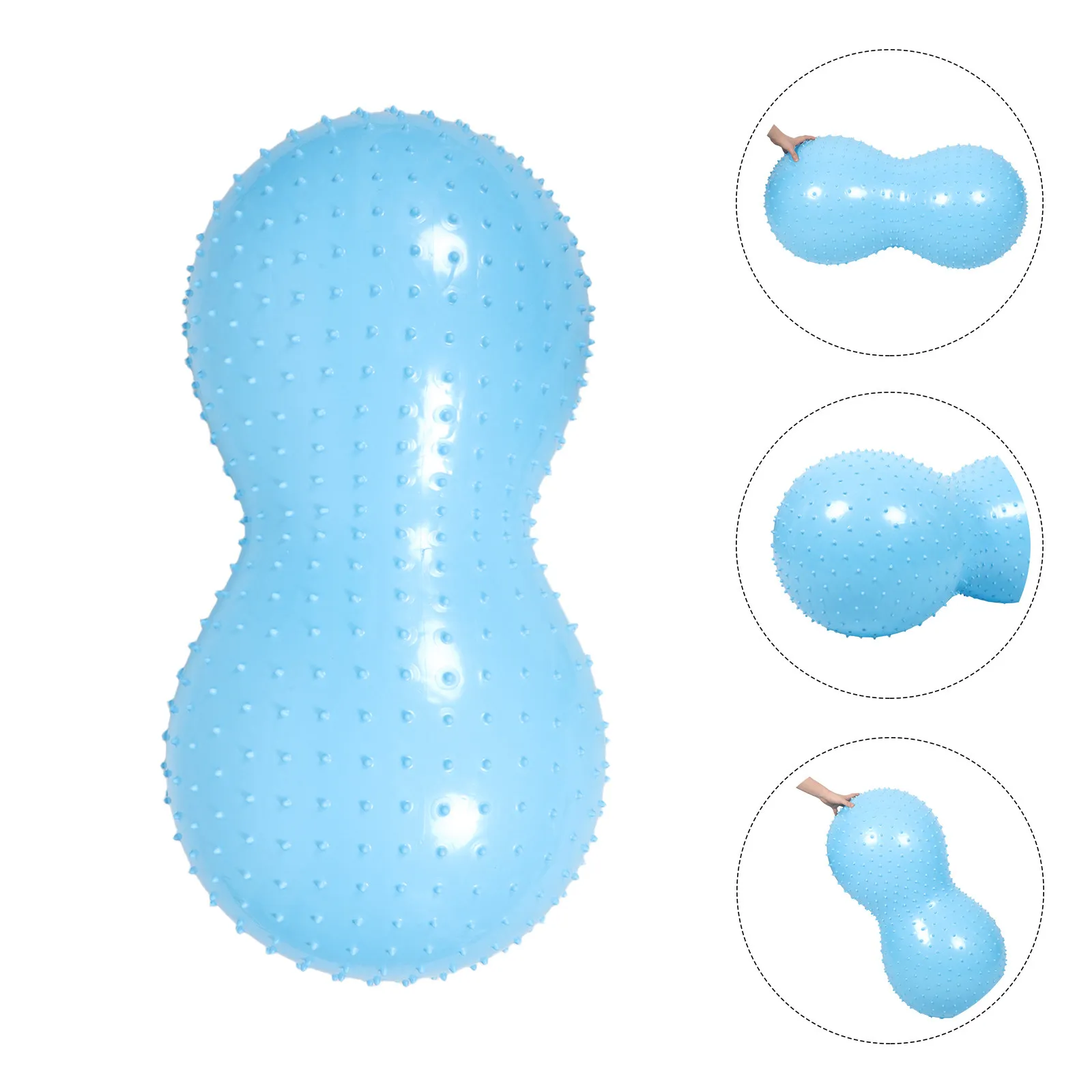 Peanut Shaped Exercise Ball 35.4x17.8 Inch Inflatable Thick PVC Anti-Burst Pregnancy Yoga Ball Core Balance Training Massage
