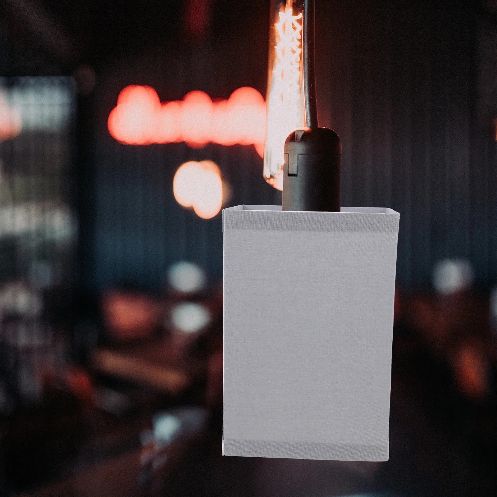 

Cloth Lampshade Square Table Lamp Shade E27 Metal Fabric Decorative Durable Lamp Cover Soft Light Bedroom Living Room Accessory