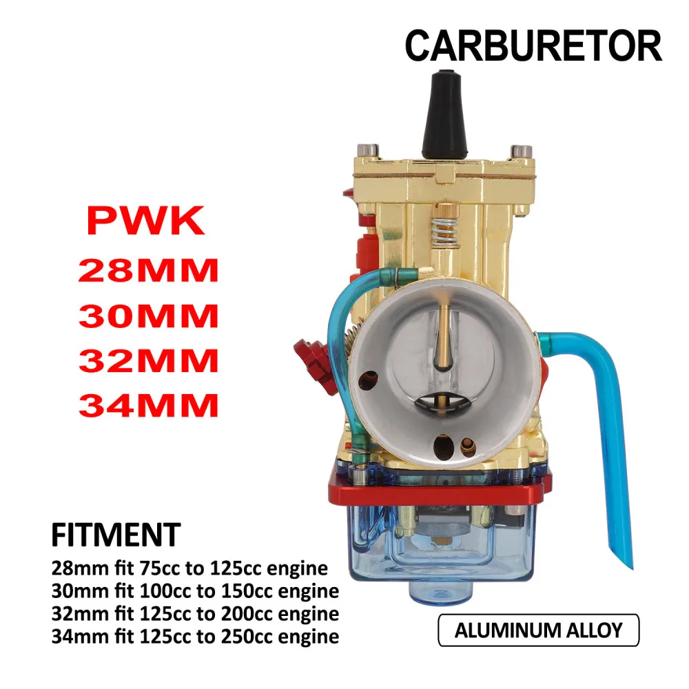 Universal Carburetor For PWK 28 30 32 34 mm 2T 4T For Keihin Mikuni Carburador With Power Jet For Yamaha Suzuki Honda 75cc-250cc