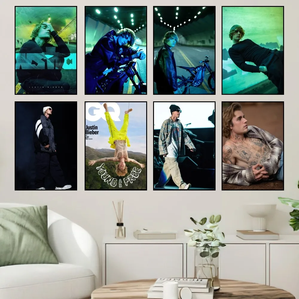 

Singer Justin Bieber Baby Poster Home Prints Wall Painting Bedroom Living Room Decoration Office