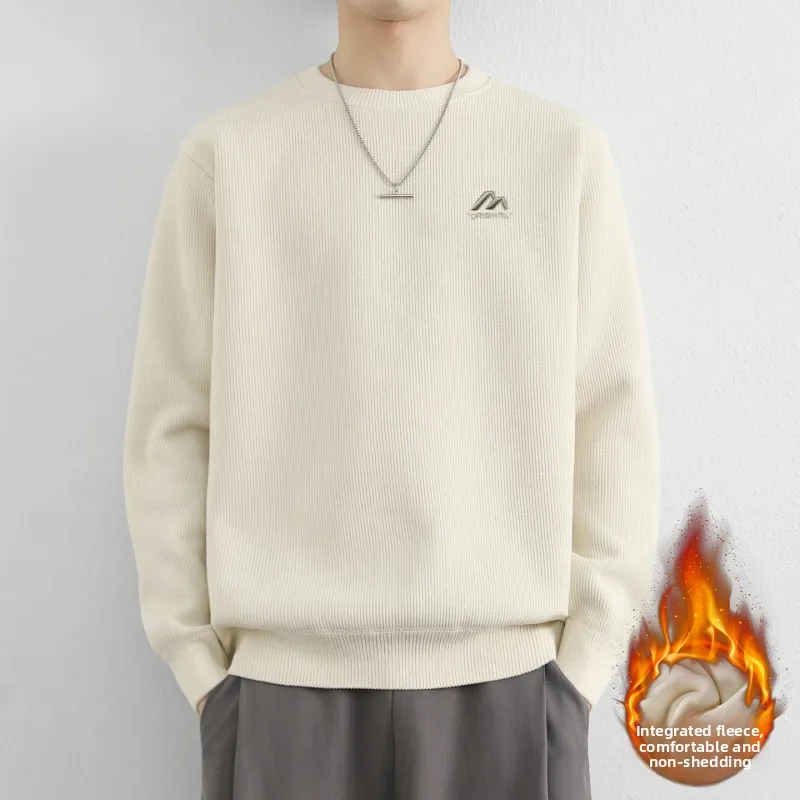 

Loose Casual round Ne Men's Knitwear Inner Wear Polyester Fiber Warmth Providing Faionable Brand Autumn Winter Sweater