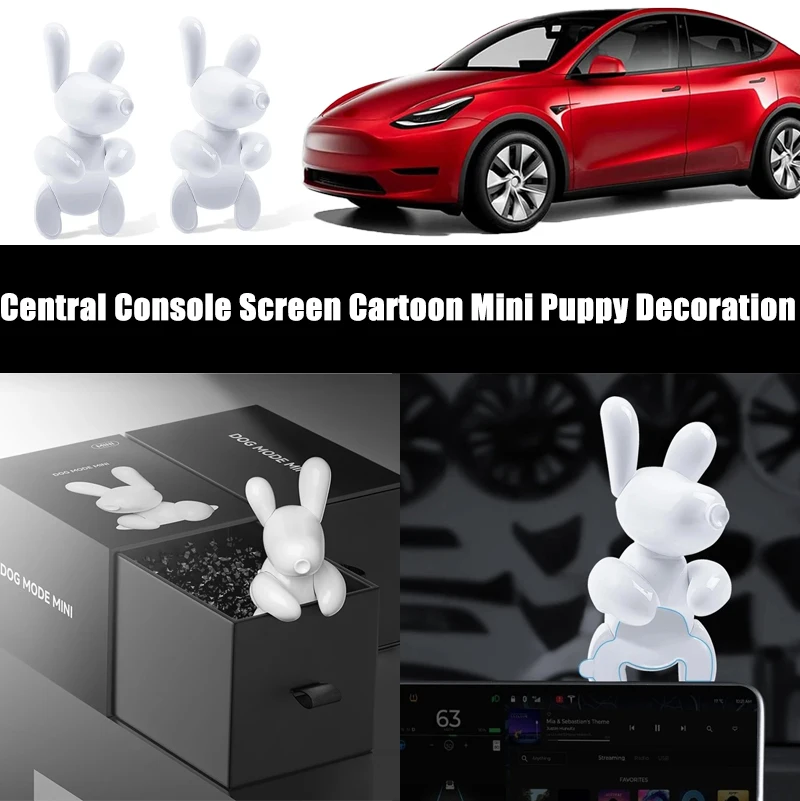 

Center Console Screen Fun Puppy Decoration for Tesla Model Y Juniper Model 3 Highland 2025 Mini Decoration Car Interior Part