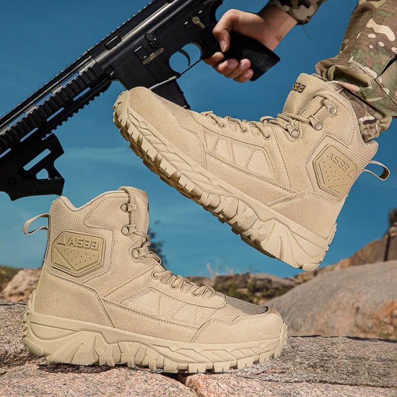 أحذية تكتيكية للرجال، للمشي لمسافات طويلة في الهواء الطلق، أحذية تسلق الجبال مقاومة للاهتراء، أسود، ماغنوم، عبر الحدود، أحذية قتالية عالية الجودة.