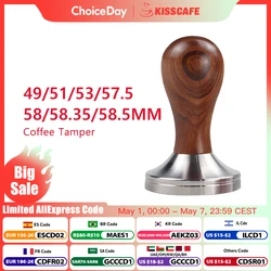 Tamper de café de acero inoxidable para Delonghi Breville portafiltro, accesorios de apilador de Espresso, productos de herramientas Barista, 51mm, 53mm, 58,5mm