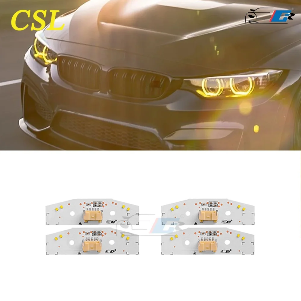 

Angel Eye лимонно-желтый для BMW F32 F33 F36 M3 M4 адаптивный 4 серии CSL Style DRL светодиодный модуль F80 F82 F83 дневные ходовые огни