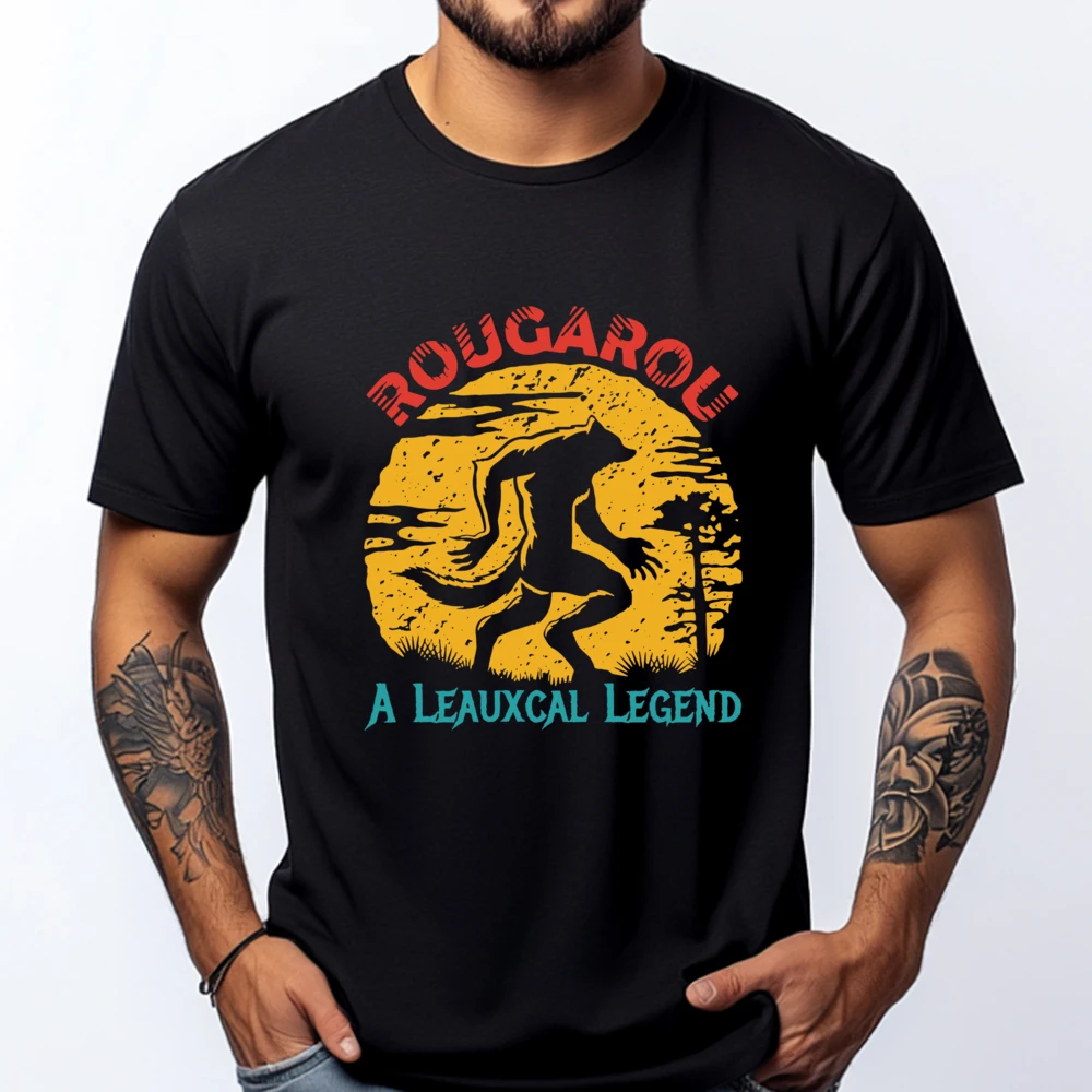 

Rougarou Leauxcal Legend Streetwear Men Men's Clothing Father's Day Blank T Shirt 100℅ Cotton Man Clothes Classic